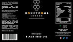 Ethiopian Black Seed (Nigella Sativa) Oil - HONEYCOMB WHOLEFOODS LONDON - black seed oil 100ml label